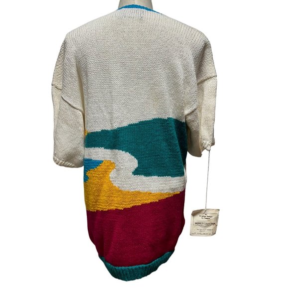 Vintage Raquel’s 3D Golf Appliqué Sweater Handmade Peru Rare Deadstock Small - Picture 2 of 9